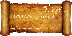 Tóbiás Árpád névjegykártya