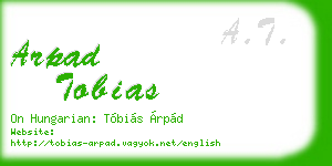 arpad tobias business card