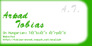 arpad tobias business card